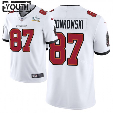Tampa Bay Buccaneers Tröjor Rob Gronkowski 87 Nike Vit 2021 Super Bowl LV - Barn Tampa Bay Buccaneers Tröjor Rob Gronkowski 87 Nike Vit 2021 Super Bowl LV - Barn